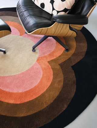 Brink and Campman Sunflower Pink Area Rug by Orla Kiely Room Image Feature
