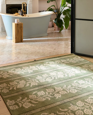Brink and Campman Anaar Forest Green Area Rug by Sanderson Room Image Feature
