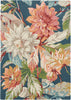 Brink and Campman Dahlia and Rosehip Teal Area Rug by Sanderson main image