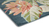 Brink and Campman Dahlia and Rosehip Teal Area Rug by Sanderson Corner Image