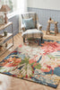 Brink and Campman Dahlia and Rosehip Teal Area Rug by Sanderson Room Image Feature