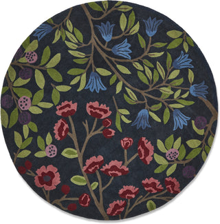 Brink and Campman Foraging Indigo Area Rug by Sanderson Round Main Image