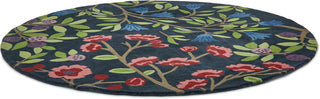 Brink and Campman Foraging Indigo Area Rug by Sanderson Round Angle Image