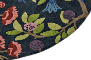 Brink and Campman Foraging Indigo Area Rug by Sanderson Round Corner Image