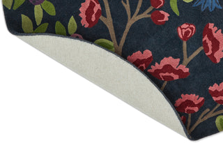 Brink and Campman Foraging Indigo Area Rug by Sanderson Round Fold Image