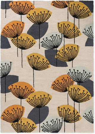 Brink and Campman Dandelion Clocks Ochre/Silver Area Rug by Sanderson main image