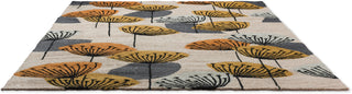 Brink and Campman Dandelion Clocks Ochre/Silver Area Rug by Sanderson Angle Image