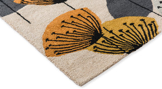 Brink and Campman Dandelion Clocks Ochre/Silver Area Rug by Sanderson Corner Image
