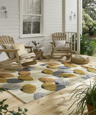 Brink and Campman Dandelion Clocks Ochre/Silver Area Rug by Sanderson Room Image Feature