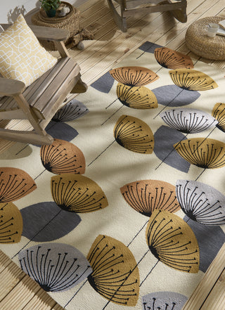 Brink and Campman Dandelion Clocks Ochre/Silver Area Rug by Sanderson Room Image Feature