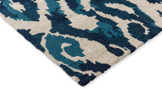 Brink and Campman Kasuri Indigo Area Rug by Sanderson Corner Image