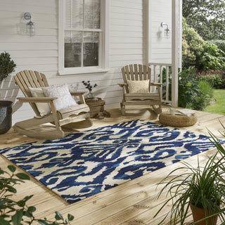 Brink and Campman Kasuri Indigo Area Rug by Sanderson Room Image Feature
