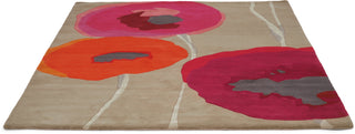 Brink and Campman Poppies Red/Orange Area Rug by Sanderson Angle Image