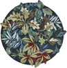 Brink and Campman Robin's Wood Forest Green Area Rug by Sanderson Round Main Image