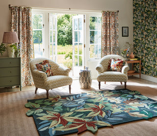 Brink and Campman Robin's Wood Forest Green Area Rug by Sanderson Room Image Feature