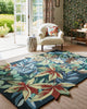 Brink and Campman Robin's Wood Forest Green Area Rug by Sanderson Room Image Feature