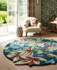 Brink and Campman Robin's Wood Forest Green Area Rug by Sanderson Round Room Image Feature