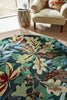 Brink and Campman Robin's Wood Forest Green Area Rug by Sanderson Round Room Image Feature