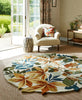 Brink and Campman Robin's Wood Russet Brown Area Rug by Sanderson Round Room Image Feature