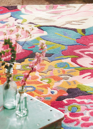 Brink and Campman Rose and Peony Cerise Area Rug by Sanderson Room Image Feature