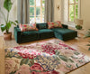 Brink and Campman Rose and Peony Red Area Rug by Sanderson Room Image Feature