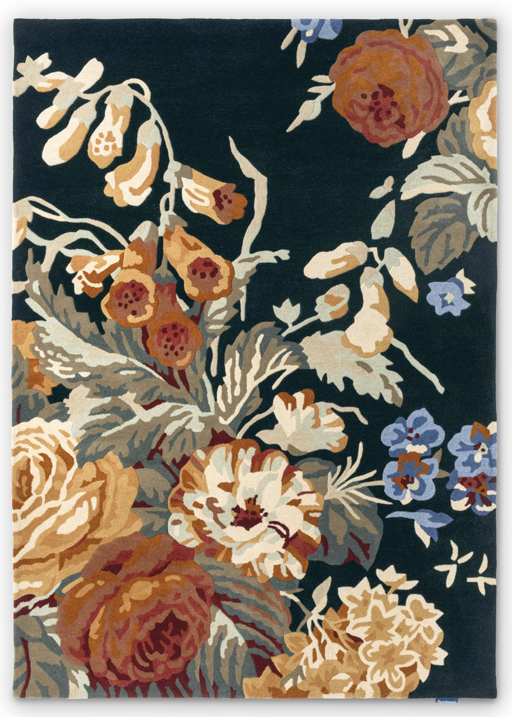 Brink and Campman Stapleton Park Navy/Burnt Orange Area Rug by Sanderson main image