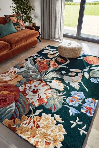 Brink and Campman Stapleton Park Navy/Burnt Orange Area Rug by Sanderson Room Image Feature