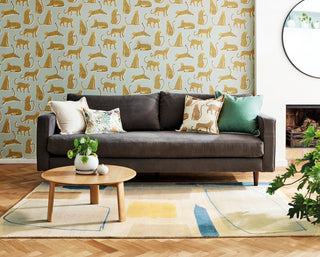 Brink and Campman Composition Papaya Area Rug by Scion Room Image Feature