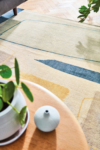 Brink and Campman Composition Papaya Area Rug by Scion Room Image Feature