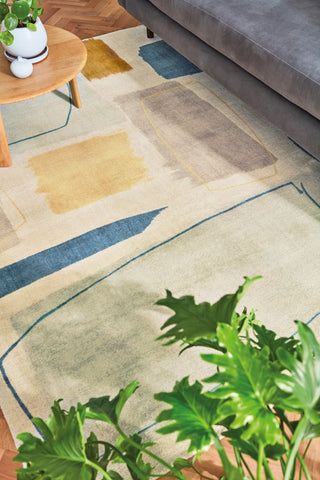 Brink and Campman Composition Papaya Area Rug by Scion Room Image Feature