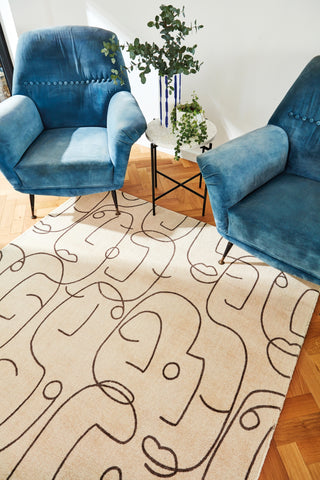 Brink and Campman Epsilon Charcoal Area Rug by Scion Room Image Feature