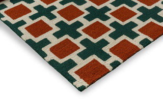 Brink and Campman Hatch Rust Area Rug by Scion Corner Image