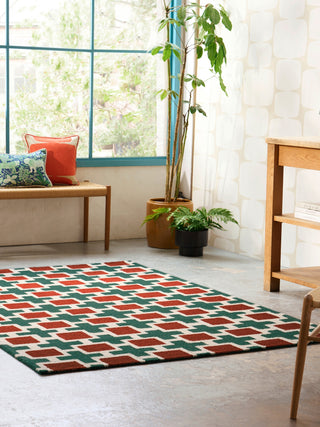 Brink and Campman Hatch Rust Area Rug by Scion Room Image Feature
