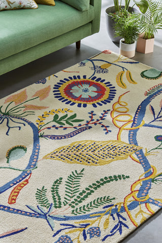 Brink and Campman Jackfruit the Beanstalk Chai Sage Area Rug by Scion Room Image Feature