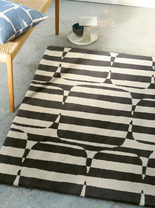 Brink and Campman Lohko Stripe Charcoal Area Rug by Scion Room Image Feature