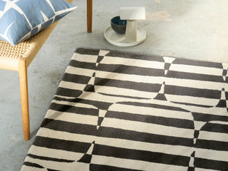 Brink and Campman Lohko Stripe Charcoal Area Rug by Scion Room Image Feature