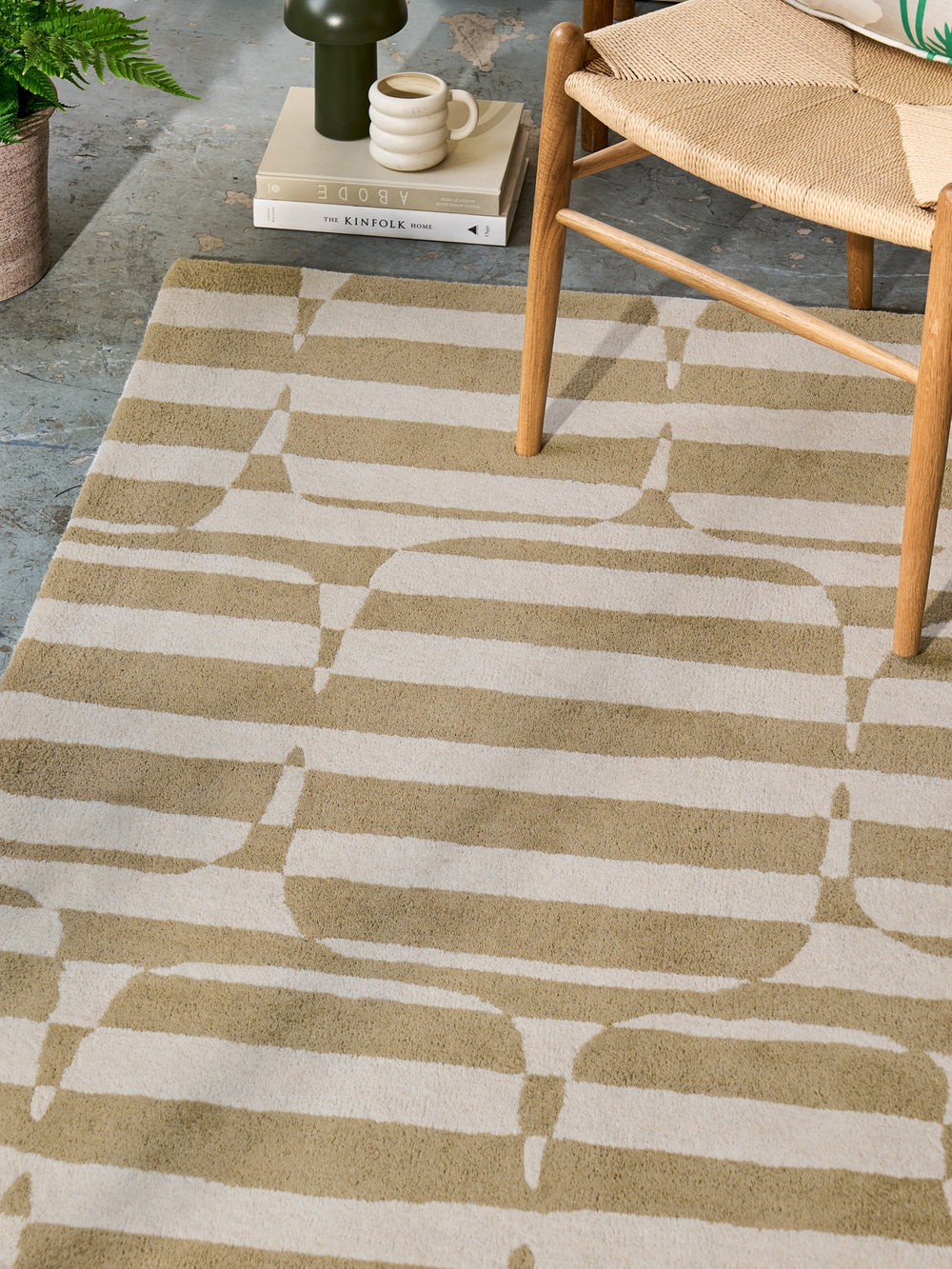 Brink and Campman Lohko Stripe Pebble Area Rug by Scion Room Image Feature