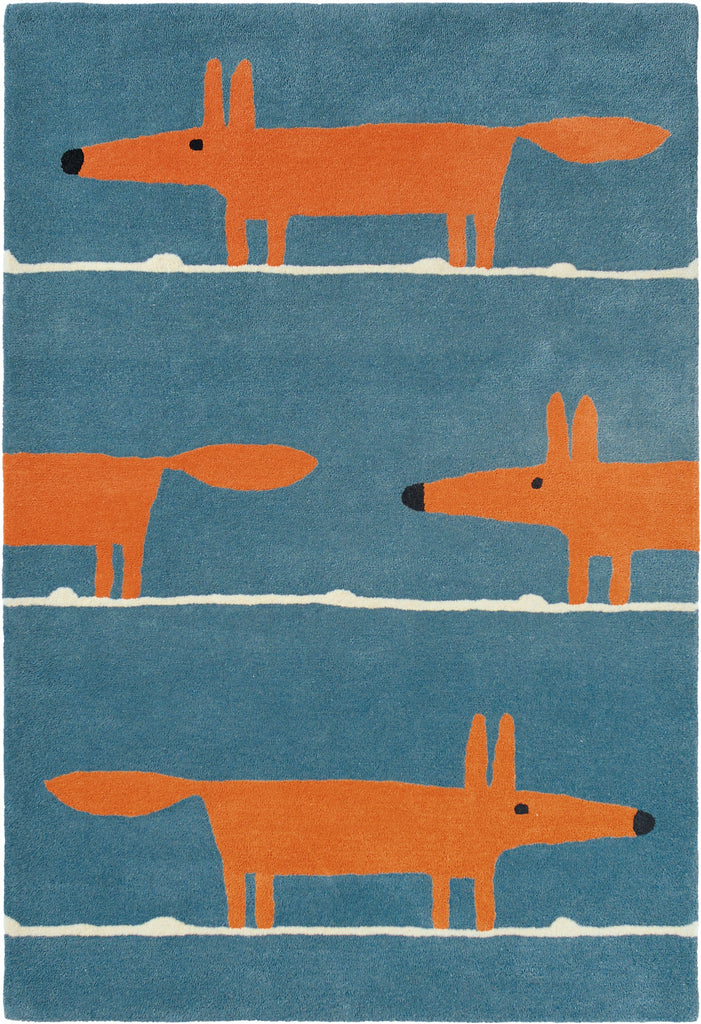 Brink and Campman Mr Fox Denim Area Rug by Scion main image