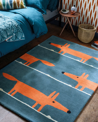 Brink and Campman Mr Fox Denim Area Rug by Scion Room Image Feature