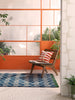 Brink and Campman Dhurrie Blue Area Rug by Scion Room Image Feature