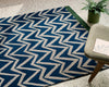 Brink and Campman Dhurrie Blue Area Rug by Scion Room Image Feature