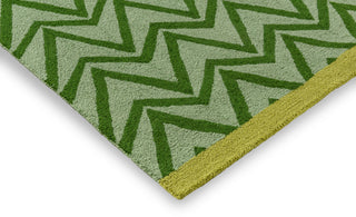 Brink and Campman Dhurrie Green Area Rug by Scion Corner Image