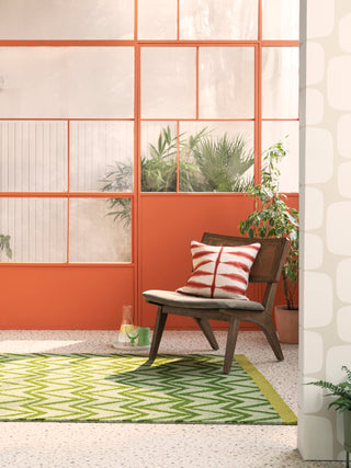 Brink and Campman Dhurrie Green Area Rug by Scion Room Image Feature