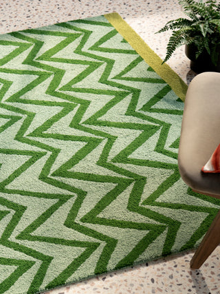Brink and Campman Dhurrie Green Area Rug by Scion Room Image Feature