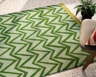 Brink and Campman Dhurrie Green Area Rug by Scion Room Image Feature