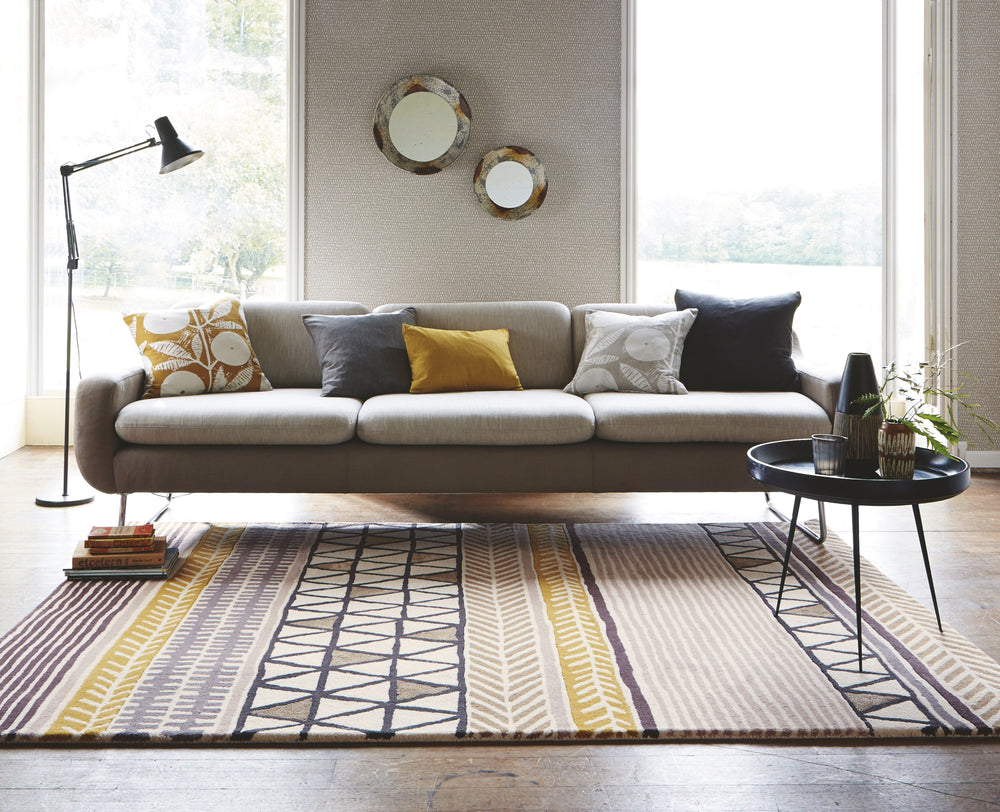 Brink and Campman Raita Taupe Area Rug by Scion Room Image Feature