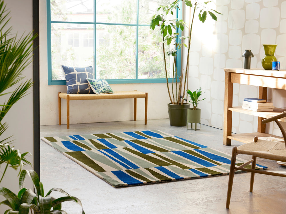 Brink and Campman Saku Olive Area Rug by Scion Room Image Feature