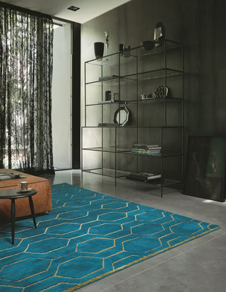 Brink and Campman Arris Teal Area Rug by Wedgwood Room Image Feature