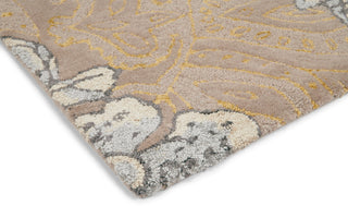 Brink and Campman Fabled Floral Grey Area Rug by Wedgwood Corner Image
