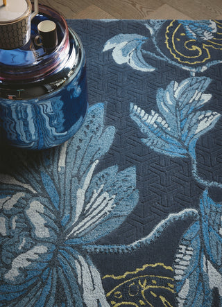 Brink and Campman Fabled Floral Navy Area Rug by Wedgwood Room Image Feature